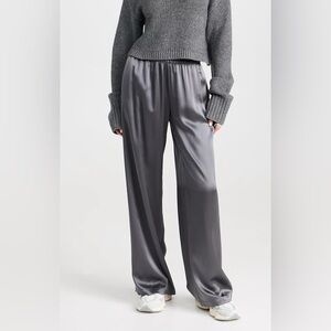 Sablyn Brynn in Thunder (dark silvery grey) silk pants
